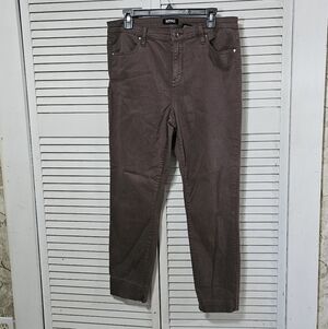 Women's Sz 12 Buffalo David Bitton Chocolate Brown Skinny Brown Jeans Pants